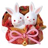 Yakushi Kiln Nishiki Crepe Drawstring Flower Rabbit
