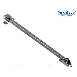 SeaLux Marine 10-1/4" x 9/16" Hatch Support Spring Holder Stainless Steel Includes Fork and U-Bolt Support Plate (Large) for Lid, Door, Cover, Cabinet, Window.
