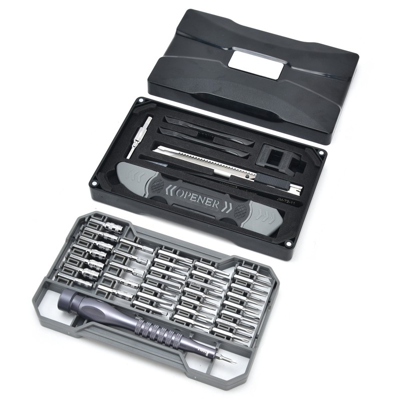 69Pcs Accurate Screwdriver Kit Magnetic 4x28mm Matte Chrome Long Diameter