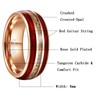 CHALAIR 8mm Ring Rosegold Tungsten Rings with Created-Opal Mens/Womens Wedding