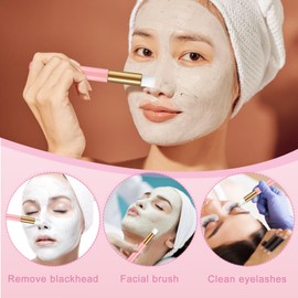 Pack of 50 Lash Shampoo Bottle Brush Set, Empty Pump Bottle, Cleaning Brush, Eyelash Extension Tube Brush, Instructions Cards, Aftercare Bags for Eyelashes Business Customers (Pink)