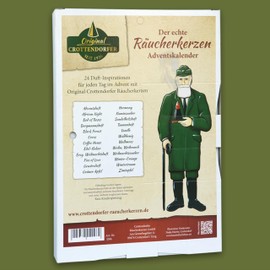 Crottendorfer Advent Calendar – 24 Fragrances – Portrait Format (21 x 30 cm) – Crottendorfer Incense Cones for Christmas – Incense Smoker Accessories – With Frankincense, Myrrh, Cinnamon, Vanilla, Fir