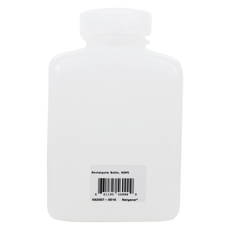 Nalgene HDPE Plastic Wide Mouth Square Storage Bottle - 16