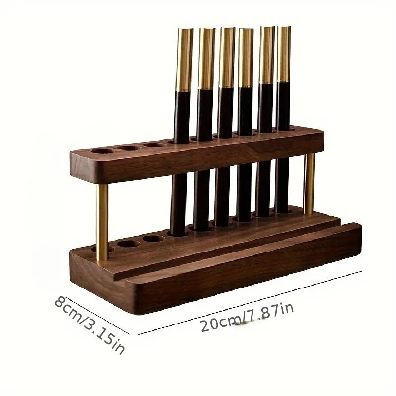 walnut wood desk organizer