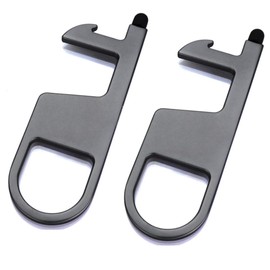 Mogix Pro Clean Key Door Opener (Pack of 2) â Contactless Hook Accessory for Opening Handles â Push Button, Stylus & Bottle Opener - Pocket-Size Utility Tool for Safety and Hygiene