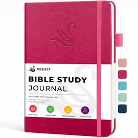 Bible Study Journal for Women – Guided Christian Notebook with Bible Reading Tracker, Prayer Prompts, Church Notes & Bible Study Supplies, Bible Journaling Kit, Beautiful Faith Gift for Her