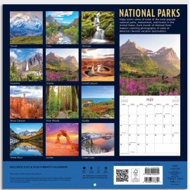 DaySpring National Parks 2023 mini Calendar 7" X 14"  open 16 month Includes 4 month bonus