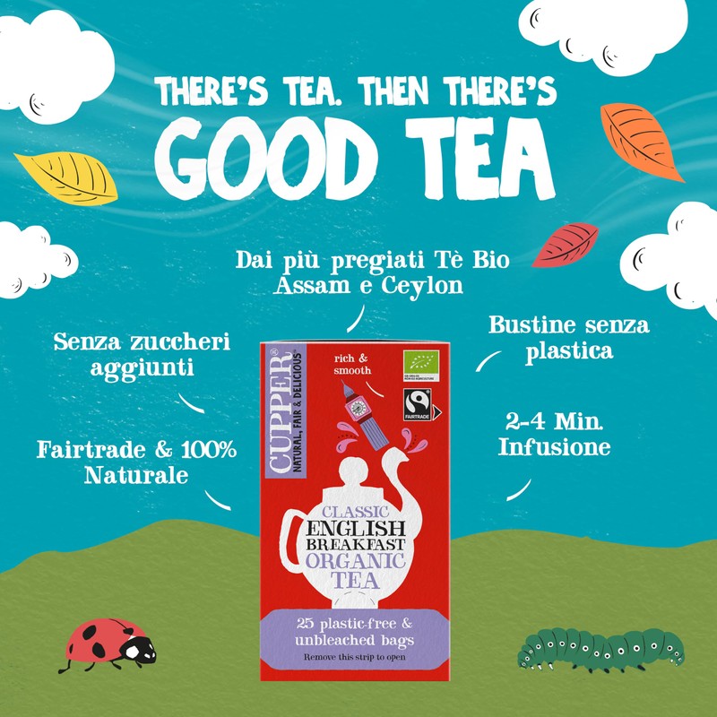 CUPPER English Breakfast Tè Nero Classico Bio e Fairtrade 25