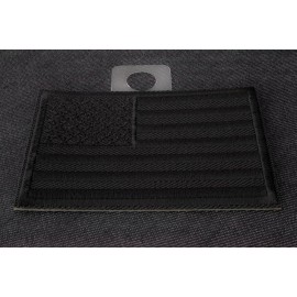 Ivamis Black American Flag Patch- 3x2 inch - P6882