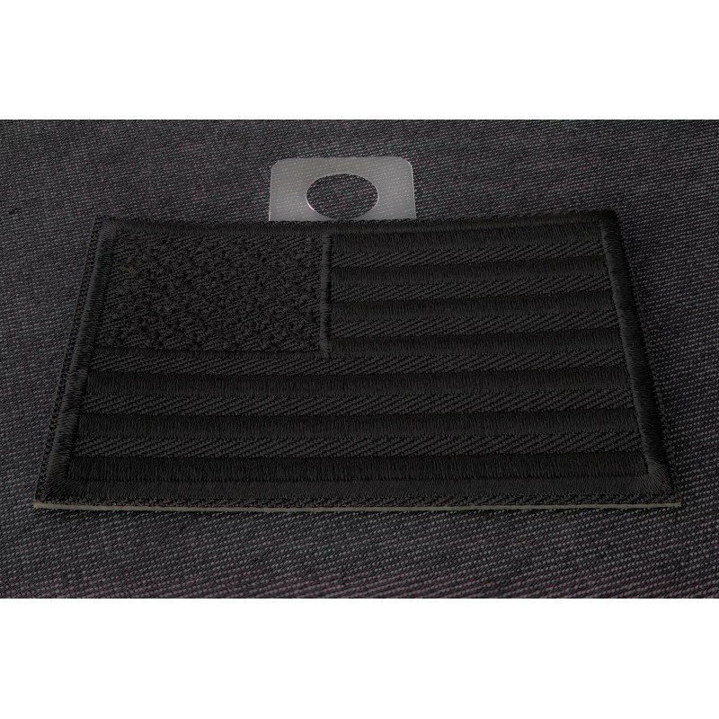 Ivamis Black American Flag Patch- 3x2 inch - P6882