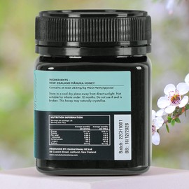 Manuka Hunters UMF 10+/MGO 263+ Certified New Zealand Manuka Honey - 100% Pure Natural Sweetener - Gluten, Dairy Free - Ideal for Tea, Coffee, Smoothies, and Baking - Sustainable - 8.8oz/250g Jar