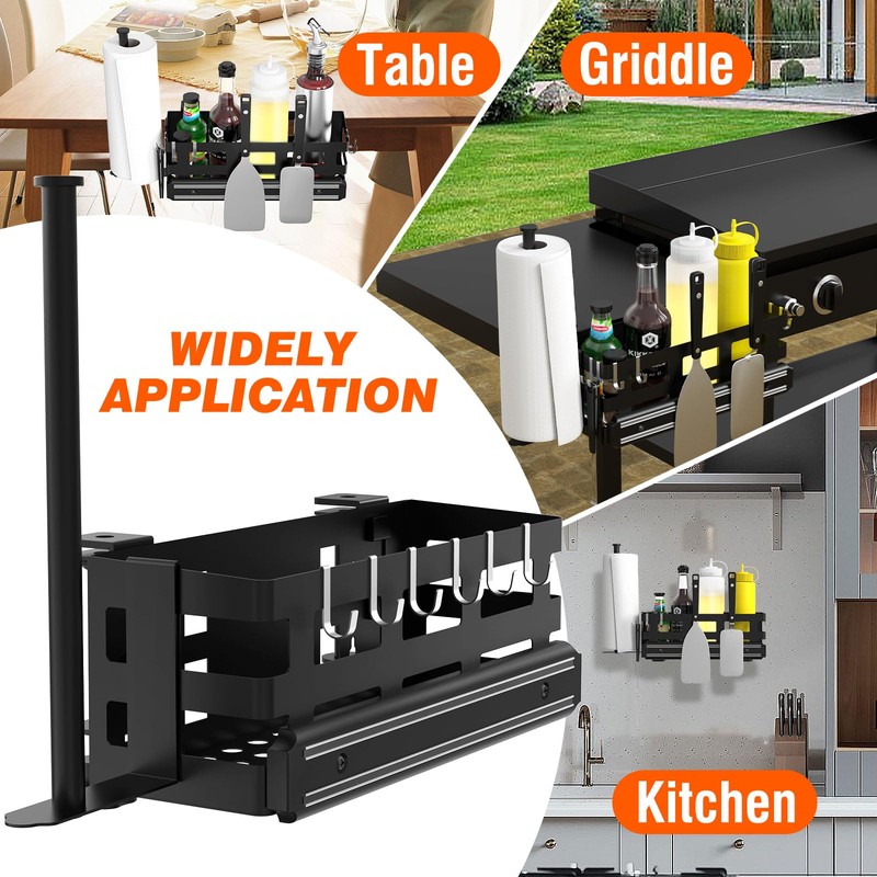 BSTTEK Griddle Caddy for Blackstone, Blackstone Griddle Accessories Organizer, Space
