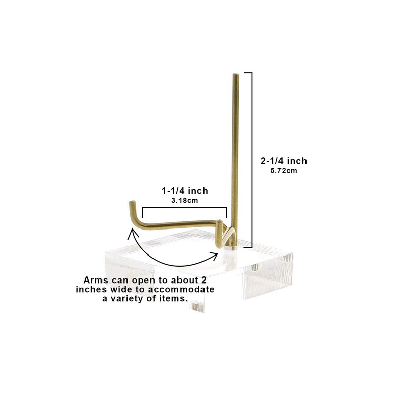OnFireGuy 2-3/4" Acrylic Base Display Stand Easel With Adjustable Metal