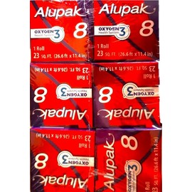 Alupak - 6 Rollo de Papel Aluminio Alupak 8 de 7.5 m x 29 cm