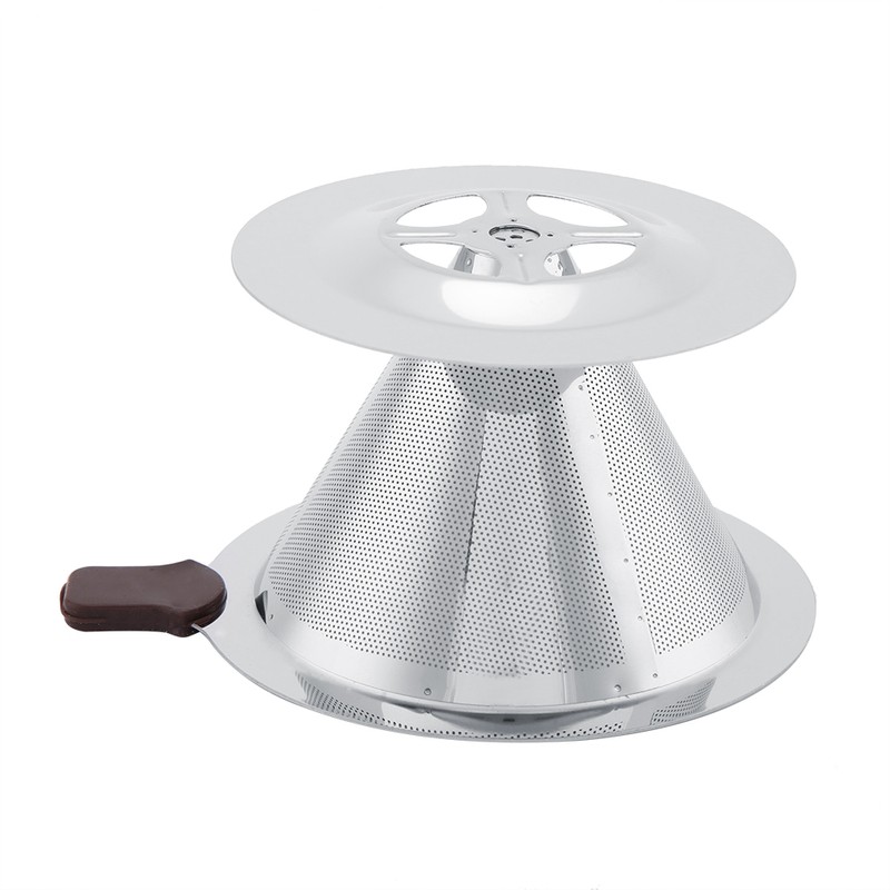 Stainless Steel Coffee Filter Reusable Double Layer Brew Dripper with