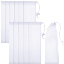 Lint Traps Catcher for Washing Machine Nylon Mesh Lint Traps for Home Laundry Washing Machine Drain Systems Discharge Hoses Filter, 9.4 x 3.1 Inch (12 Pieces)