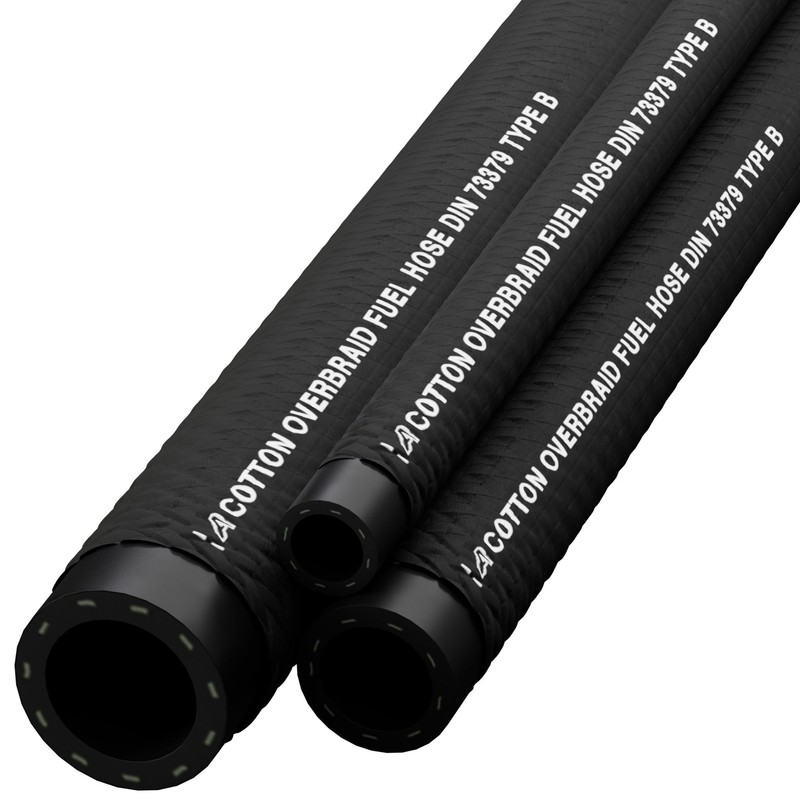 8mm Rubber Cotton Braided Reinforced Overbraid Fuel Line Oil Petrol