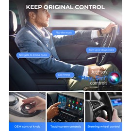 Wireless CarPlay Adapter for iPhone - Plug & Play Apple CarPlay Wireless Adapter with Auto Connection, 5.8GHz WiFi & Bluetooth 5.3, Convert Wired to Wireless CarPlay for iOS 10+ Cars