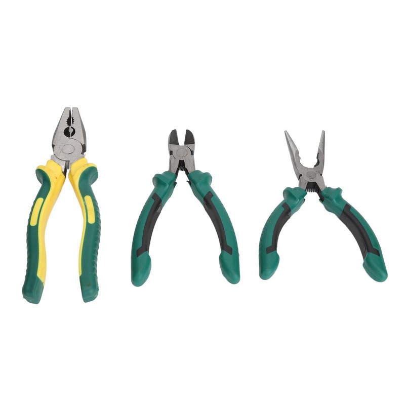 3PCS Plier Set 6 Inch Diagonal Cutting Needle Nose 8
