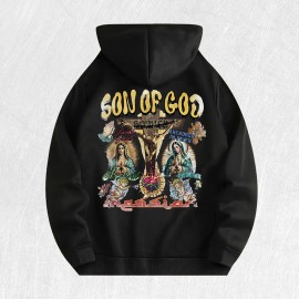 Son of God Graphic Hoodie 100% Cotton US Warehouse 6 ColorsColor: Black, Size: M