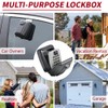 Lifronkit Car Window Punch Button Lock Box, Black Portable Car