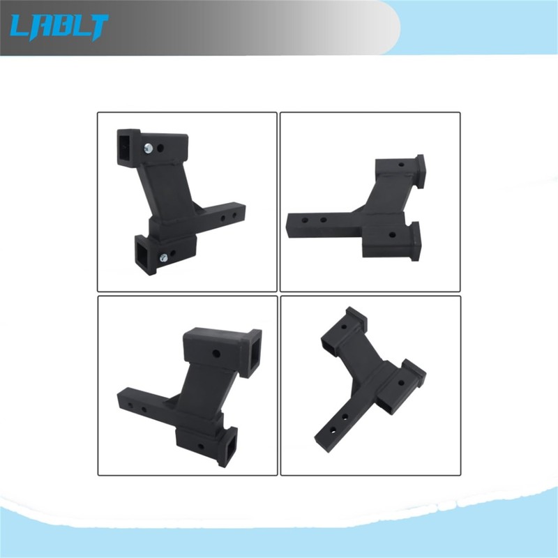 LABLT Matte Black Trailer Dual Hitch Extender for 2 Inch