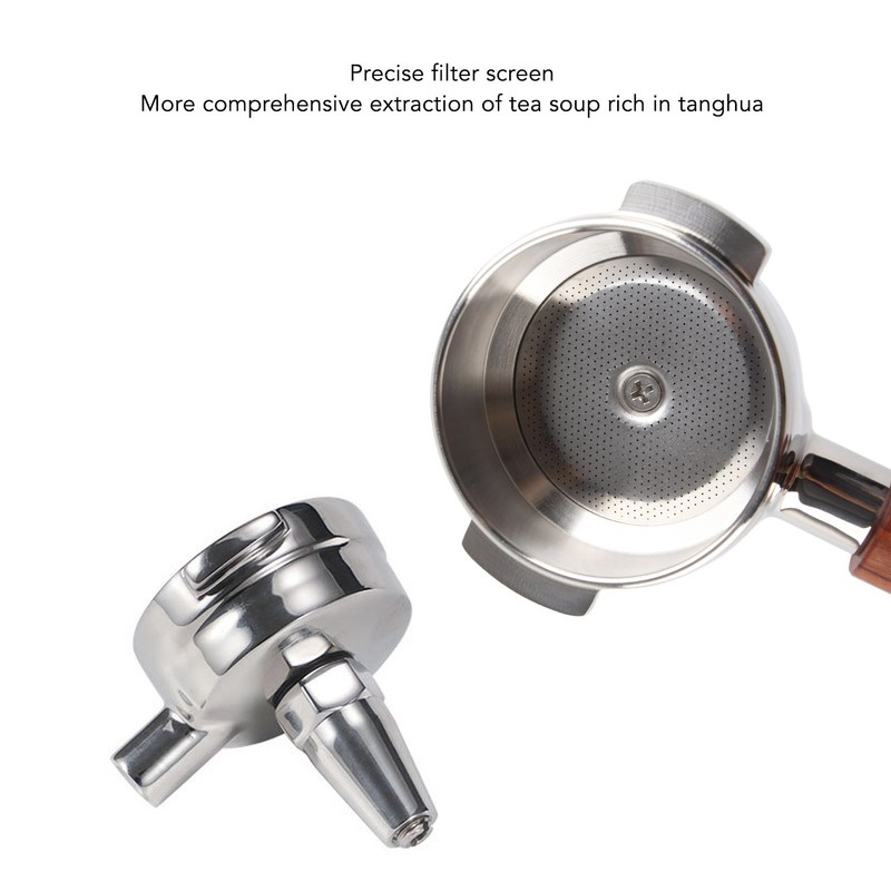 58mm Portafilter Single Head Extraction Solid Wood Handle Stainless Steel