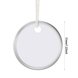 100 Pieces Metal Rim White Key Tags Bulk 1.2 Inches Round Blank Paper Tags with Knotted Strings Attached for Car and Door Keys