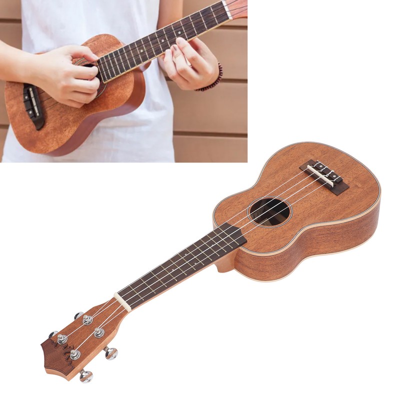 21in Ukulele Wooden Portable 4 String Mini Acoustic Guitar for