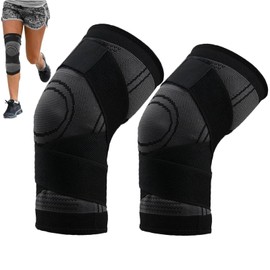 1 Pair (2Pcs) de Rodilleras Deportivas, Rodilleras Elásticas Antideslizantes, Protege tus RodillasAdecuado para Voleibol, Baloncesto, GYM, Correr,... 