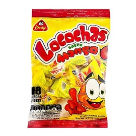 BENY LOCOCHAS PEG BAG HARD CANDY WITH CHILI POWDER CENTER 5.1OZ 18PCS (MANGO)