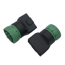 AVRGT Volvo OBD2 Type B Female to J1939 9-Pin Female Adapter Plug, Automotive Diagnostic Connector