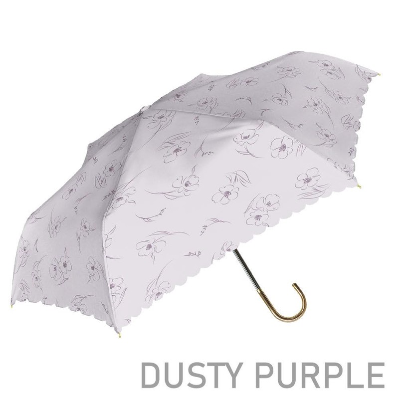 Nakatani Natural Basic Folding Umbrella, UV Lyrica, Charcoal Gray [924-055],