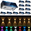 SIAFAVOI Solar Fence Lights Outdoor, 12 Pack Warm & Cool