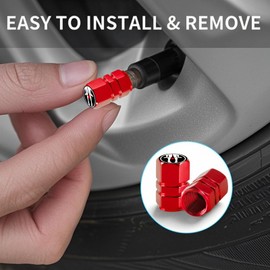 Tire Valve Stem Caps Funny Car Accessories 4-Pack-Aluminum Alloy Rust-Proof Universal Dust Covers Tire Air Cap for Car, SUV, Bike, Motorcycle,Funny Gifts