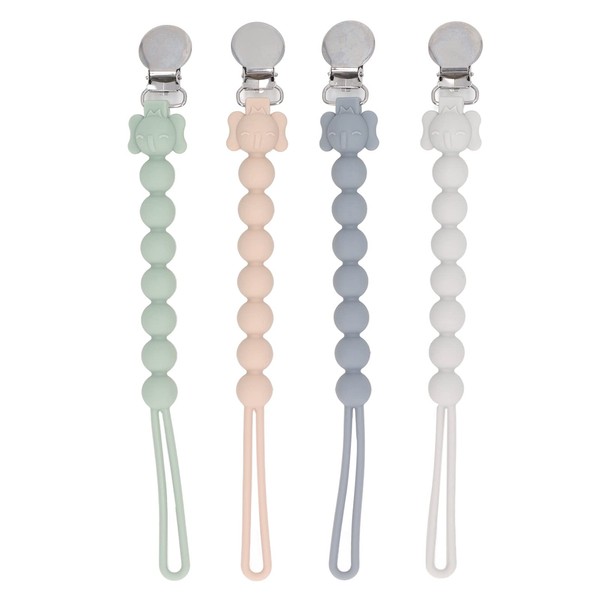 Cadena para Chupete de bebé, 4 Piezas, 4 Colores, para