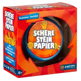 HCM Kinzel Scissors Stone Paper - Card Game, Travel Game, Classic Game for Young and Old, 6-99 Years, 55155