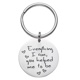 LParkin Mom Gifts From Son Daughter Keychains Keyrings Mother's Father's Day Birthday Gifts For Mum Dad Appreciation Gift for Stepmom Presents Women