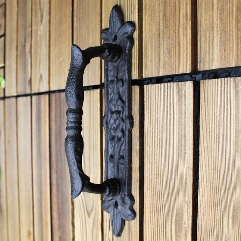Barn Door Handles European-Style Heavy Duty Retro Cast Iron Antique