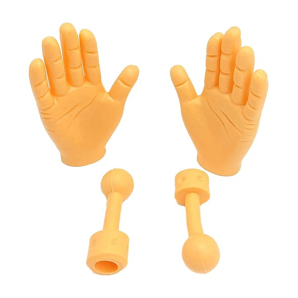 Small Hands on Sticks Little Finger Hands with Holder Mini Left Hands and Right Hands 2 Pcs Game Prank Tiktok Toys
