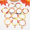 Jocbean Thanksgiving Pumpkin Charm Bracelet Set for Women Handmade Layering