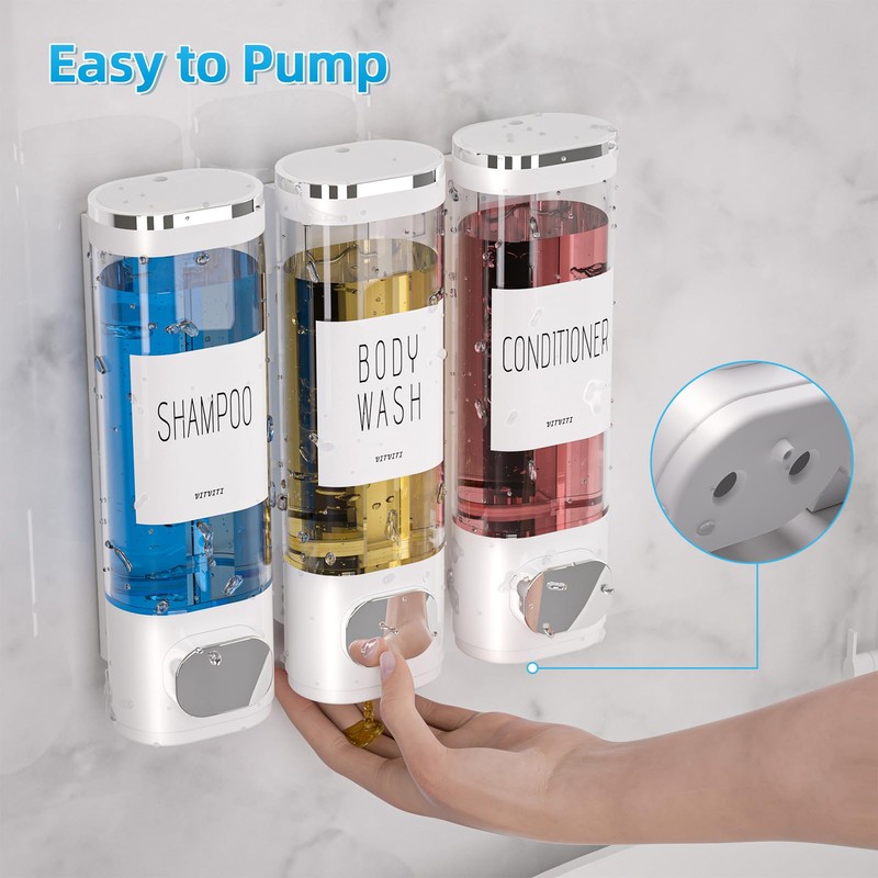 VITVITI Shampoo and Conditioner Dispenser for Shower Wall, Shower Soap