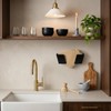 TAIANJI Wall-Mounted Coffee Filter Holder, Iron Cone Paper Rack, Black
