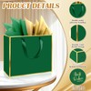 Epoesch 3 Pack Green Medium Gift Bags with Handles and