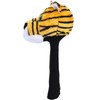 Plush Fabrics Cartoon Tiger Pattern Golf Putters Head Covers Headcovers