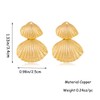RAUCHBE Gold Shell Dangle Earrings for Women Seashell Drop Earrings