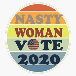 LAD Studio Nasty Woman Retro Nasty Women Vote Feminist Election Sticker Bumper Sticker Vinyl Decal 5""