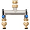 Water Distributor 2 Way, Brass Water Connection Distributor, Extended Handle