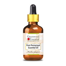 Greenwood Essential Pure Pennyroyal Essential Oil (Mentha pulegium) with Glass Dropper Steam Distilled 2ml (0.06 oz)