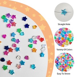 600 PCS Heart Star Shape Beads, AB Acrylic Beads Star Beads, Acrylic Star and Heart Shape Beads, Beads Acrylic Star Shape Beads, Acrylic Star Shape Beads, Acrylic Star Shaped Bead
